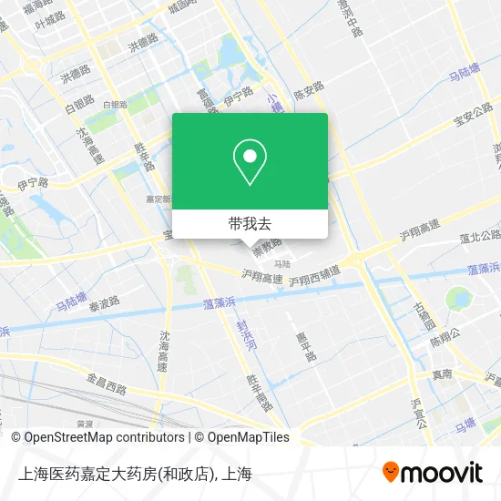 上海医药嘉定大药房(和政店)地图