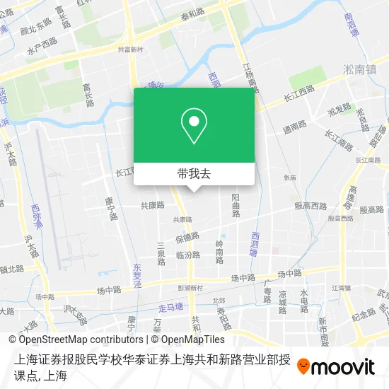 上海证券报股民学校华泰证券上海共和新路营业部授课点地图