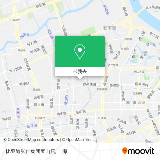 比亚迪弘仁集团宝山店地图