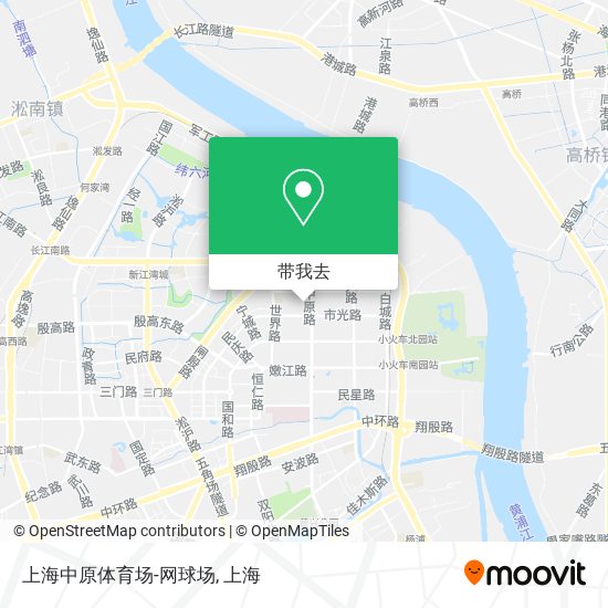 上海中原体育场-网球场地图