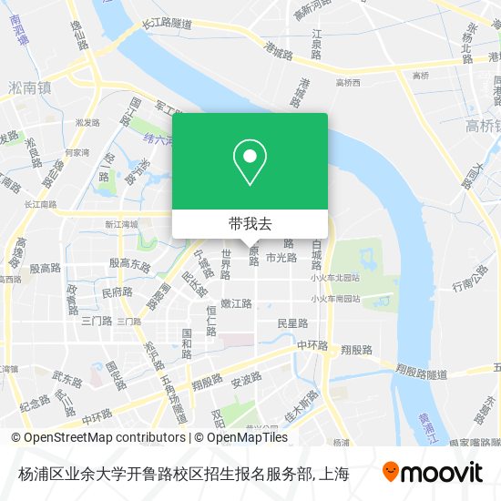 杨浦区业余大学开鲁路校区招生报名服务部地图