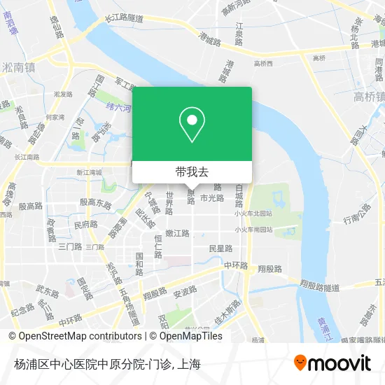 杨浦区中心医院中原分院-门诊地图