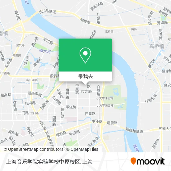 上海音乐学院实验学校中原校区地图