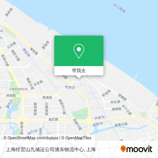 上海经贸山九储运公司浦东物流中心地图