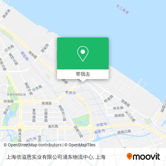 上海倍溢恩实业有限公司浦东物流中心地图