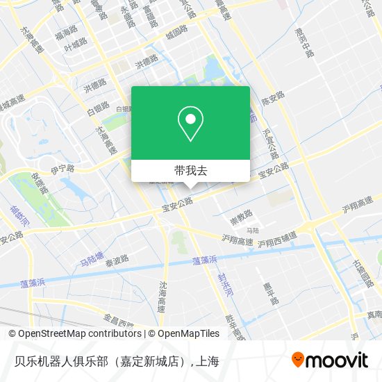 贝乐机器人俱乐部（嘉定新城店）地图