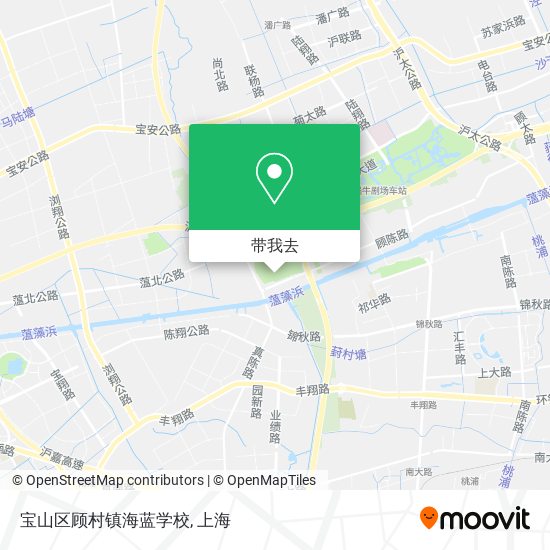 宝山区顾村镇海蓝学校地图