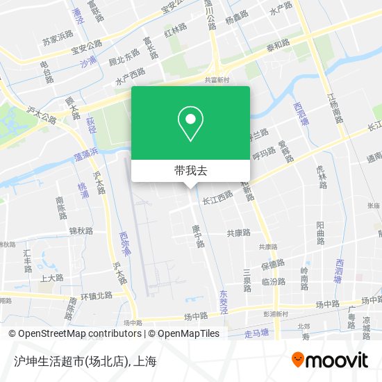 沪坤生活超市(场北店)地图