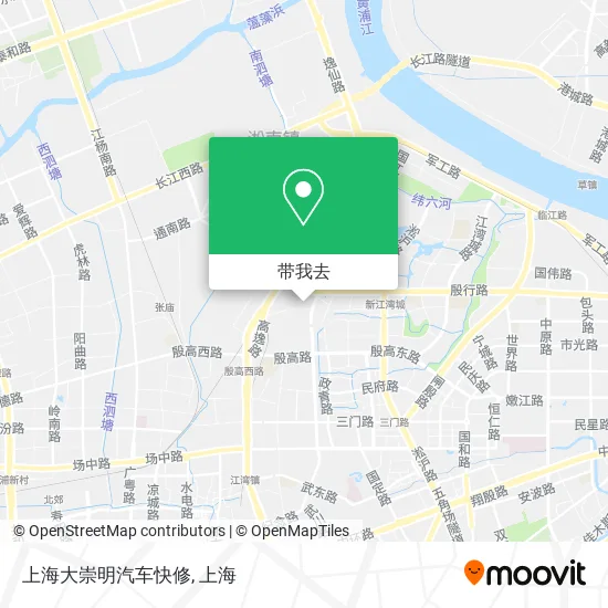 上海大崇明汽车快修地图