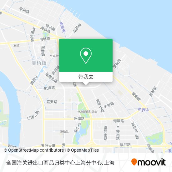 全国海关进出口商品归类中心上海分中心地图