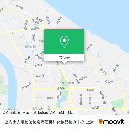 上海出入境检验检疫局酒类和化妆品检测中心地图