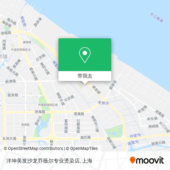洋坤美发沙龙乔薇尔专业烫染店地图