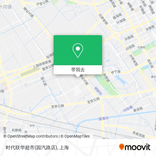 时代联华超市(园汽路店)地图