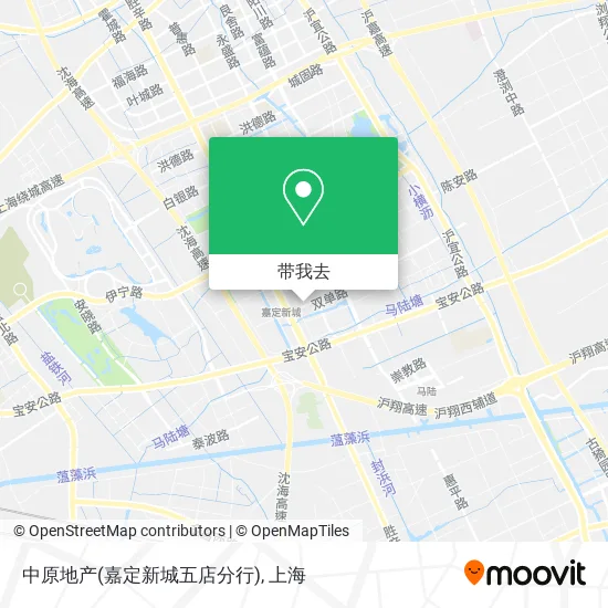 中原地产(嘉定新城五店分行)地图