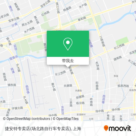 捷安特专卖店(场北路自行车专卖店)地图