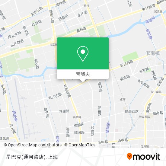 星巴克(通河路店)地图
