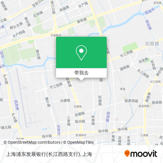 上海浦东发展银行(长江西路支行)地图