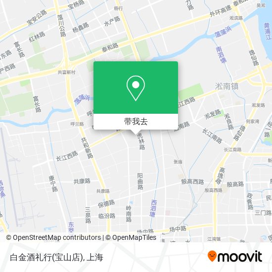 白金酒礼行(宝山店)地图