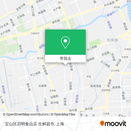 宝山区启明食品店 生鲜超市地图