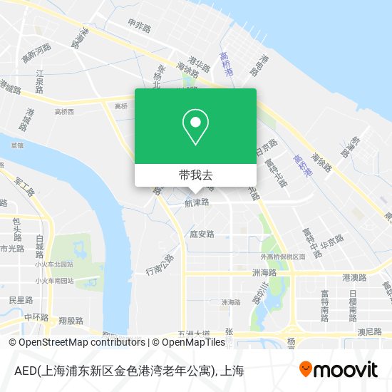 AED(上海浦东新区金色港湾老年公寓)地图