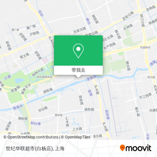 世纪华联超市(白杨店)地图