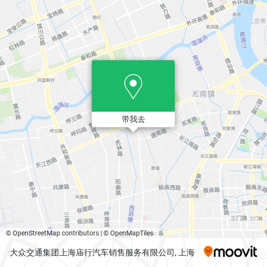大众交通集团上海庙行汽车销售服务有限公司地图