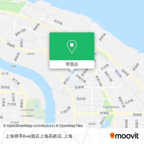 上海驿亭6+e酒店上海高桥店地图