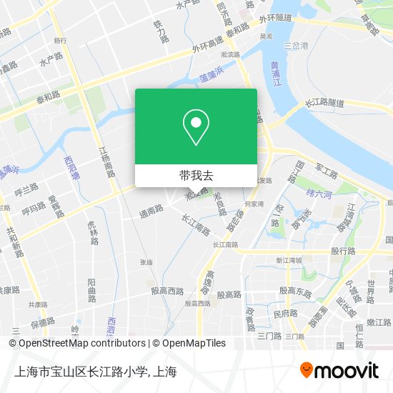 上海市宝山区长江路小学地图