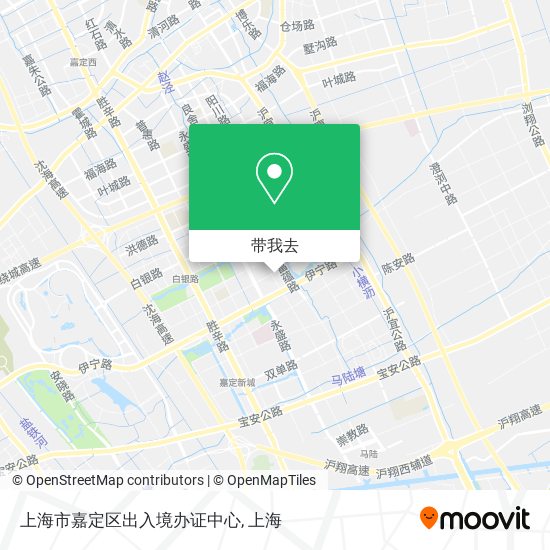 上海市嘉定区出入境办证中心地图