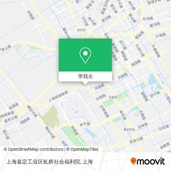 上海嘉定工业区虬桥社会福利院地图