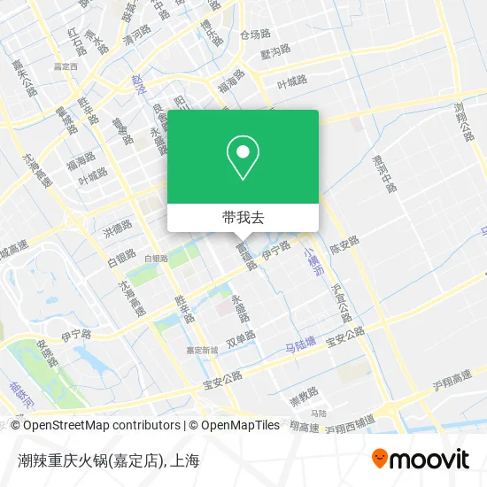 潮辣重庆火锅(嘉定店)地图