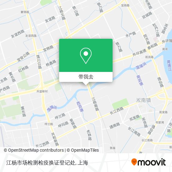 江杨市场检测检疫换证登记处地图