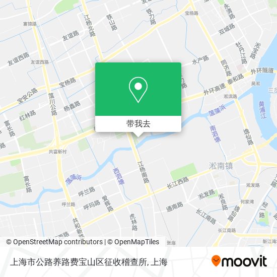 上海市公路养路费宝山区征收稽查所地图