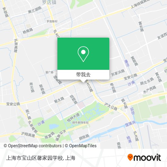 上海市宝山区馨家园学校地图