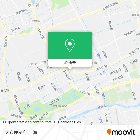 大众理发店地图