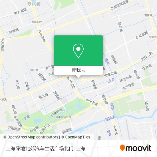 上海绿地北郊汽车生活广场北门地图