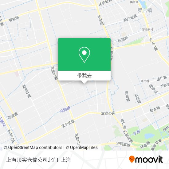上海顶实仓储公司北门地图
