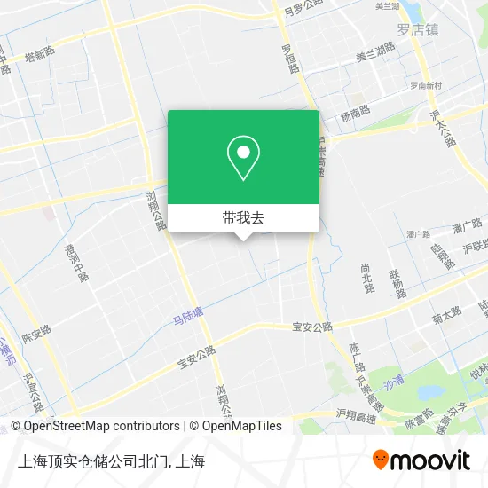 上海顶实仓储公司北门地图