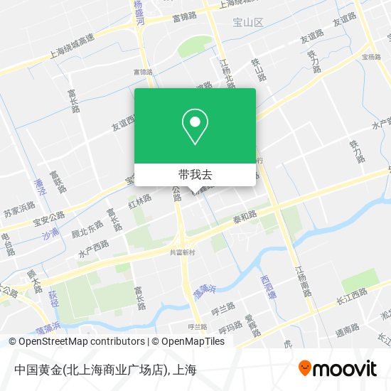 中国黄金(北上海商业广场店)地图