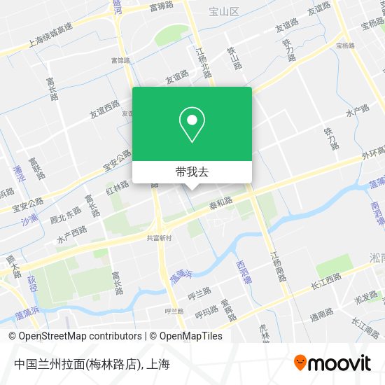 中国兰州拉面(梅林路店)地图