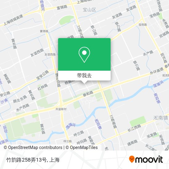 竹韵路258弄13号地图
