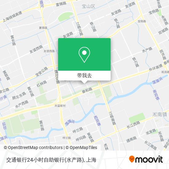 交通银行24小时自助银行(水产路)地图
