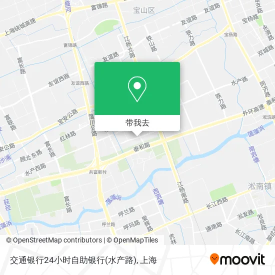 交通银行24小时自助银行(水产路)地图