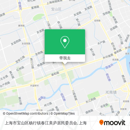 上海市宝山区杨行镇春江美庐居民委员会地图