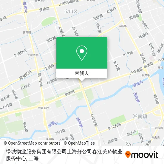 绿城物业服务集团有限公司上海分公司春江美庐物业服务中心地图