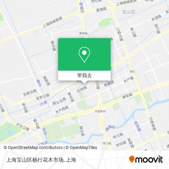 上海宝山区杨行花木市场地图