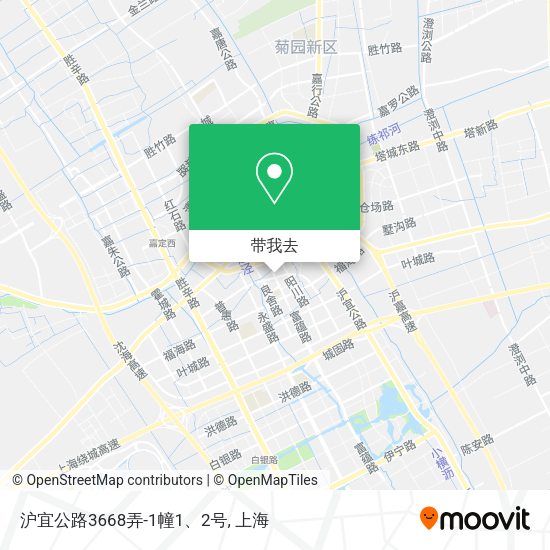 沪宜公路3668弄-1幢1、2号地图