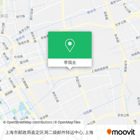 上海市邮政局嘉定区局二级邮件转运中心地图