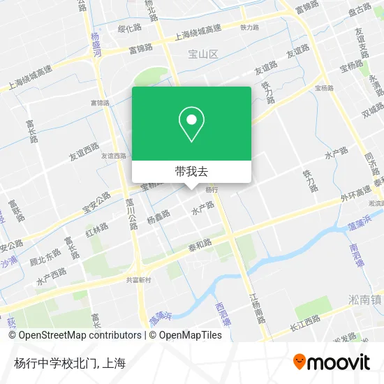 杨行中学校北门地图
