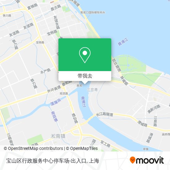 宝山区行政服务中心停车场-出入口地图